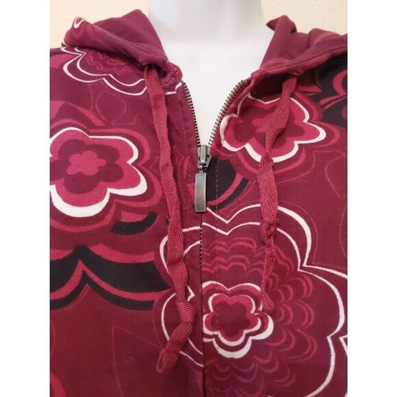 STYLE CO SPORT Hoodie Flower Print Cotton Spandex L - Picture 3 of 8